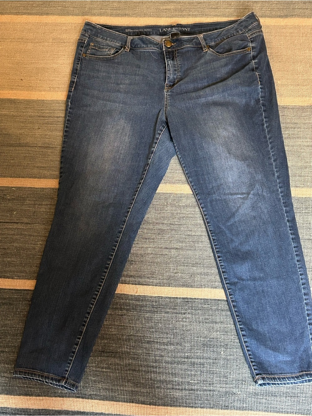 Lane Bryant Super-Stretch Skinny Fit Women’s Blue Denim Jeans